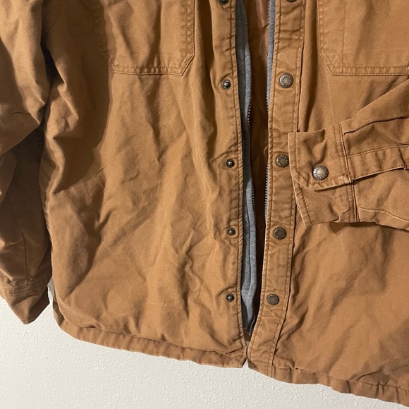 Dickies Tan Lightweight Shirt Jacket Durable Workwear - Picture 4 of 10